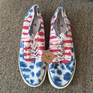 New! American Eagle Low-Top Sneaker Mens Size 10 USA Stripes color